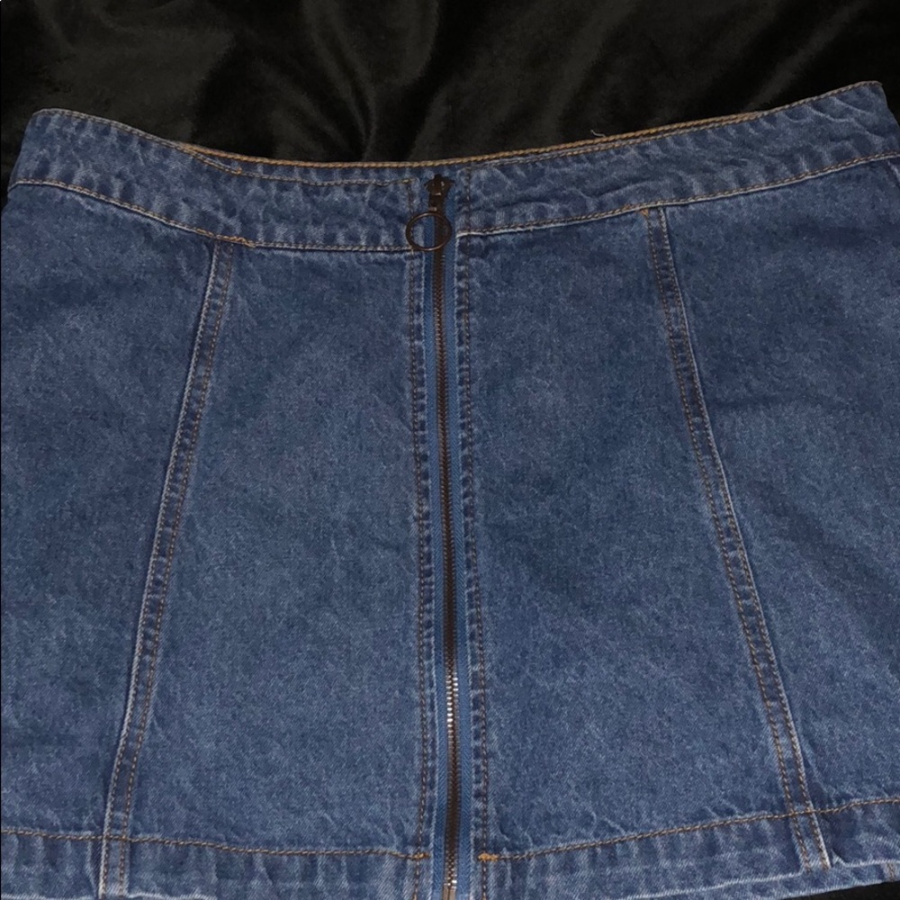 Forever 21 Zippered Jean Skirt